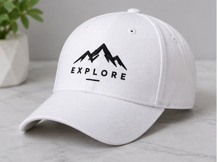 White Explore Cap