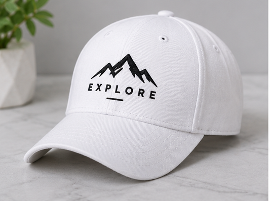 White Explore Cap